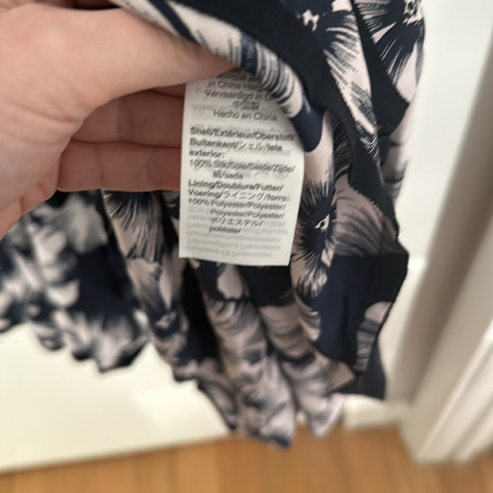 Jcrew blue floral silk dress size 6 - Picture 4 of 4